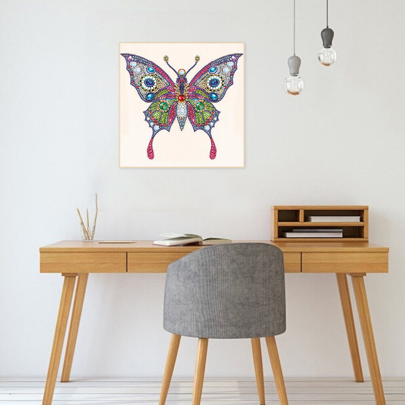5D DIY Partial Special Shaped Diamond Painting Butterfly Poster Kit (UP266)