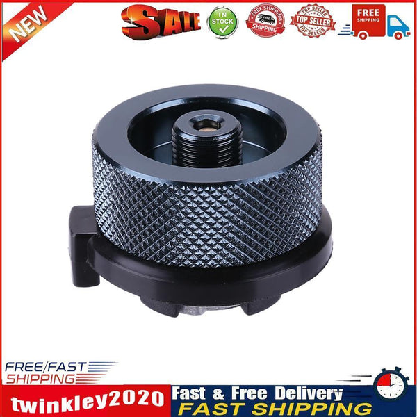 Outdoor Camping Picnic Stove Converter Long-Flat Gas Bottle Adapter(Gray) Newly