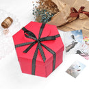 Explosion Box Hexagonal DIY Photo Album Scrapbooking Bomb Box Gift (Red) Newly