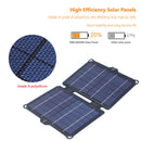 10W 5V Solar Panel Charger Bi-fold Waterproof Camping Solar Panel Pack for