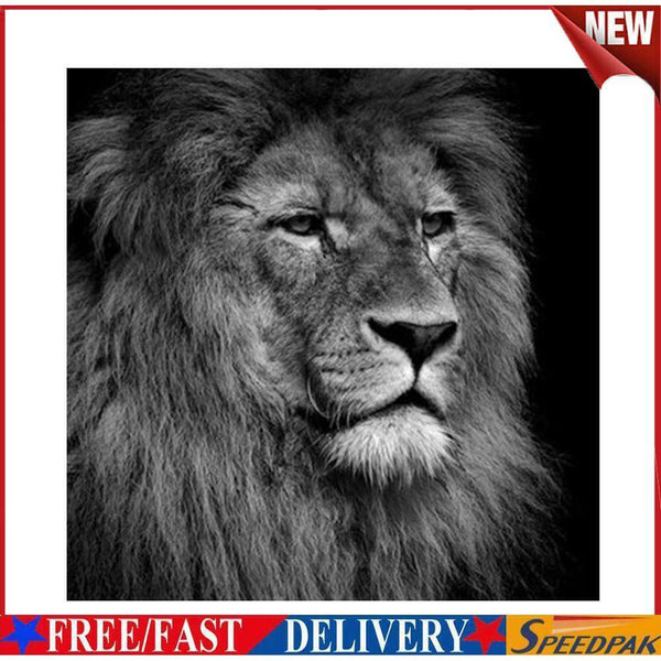 5D DIY Lion Full Round Drill Diamond Painting Artwork Handicraft Picture #F