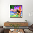 Girl on Beach 5D DIY Full Round Drill Handmade Drawing Kit Art Diamond Painting