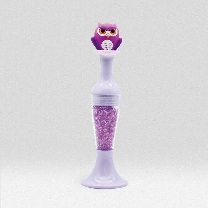 Vase 5D Diamond Painting Point Drill Pen DIY Craft (Purple Owl w/ Drill)