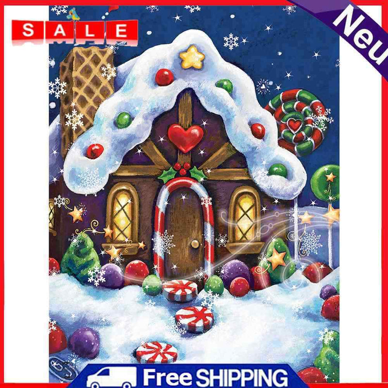5D Diamond Painting DIY Christmas Cabin Full Drill Round
