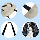 Jumpcar Long Haired Dog Printed Shoulder Bag Shopping Bag Casual Large