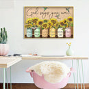 5D DIY Diamond Painting Sunflower Bottle Full Round Kit Rhinestones Home De