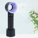 Portable Bladeless Cooling Fan Summer Personal Handheld Desktop Fan (Black)