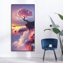 Tree on Cliff Oil Paint By Numbers Kits DIY Craft Coloring Drawing Home Decor