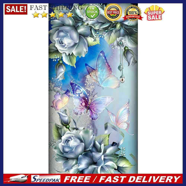 Full Round Drill Diamond Painting Butterfly Flowers Kits Picture DIY Wall A