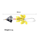 akaddy Fishing Lure False Frogs Shape Soft Bait w/Single Steel Hook (Yellow)
