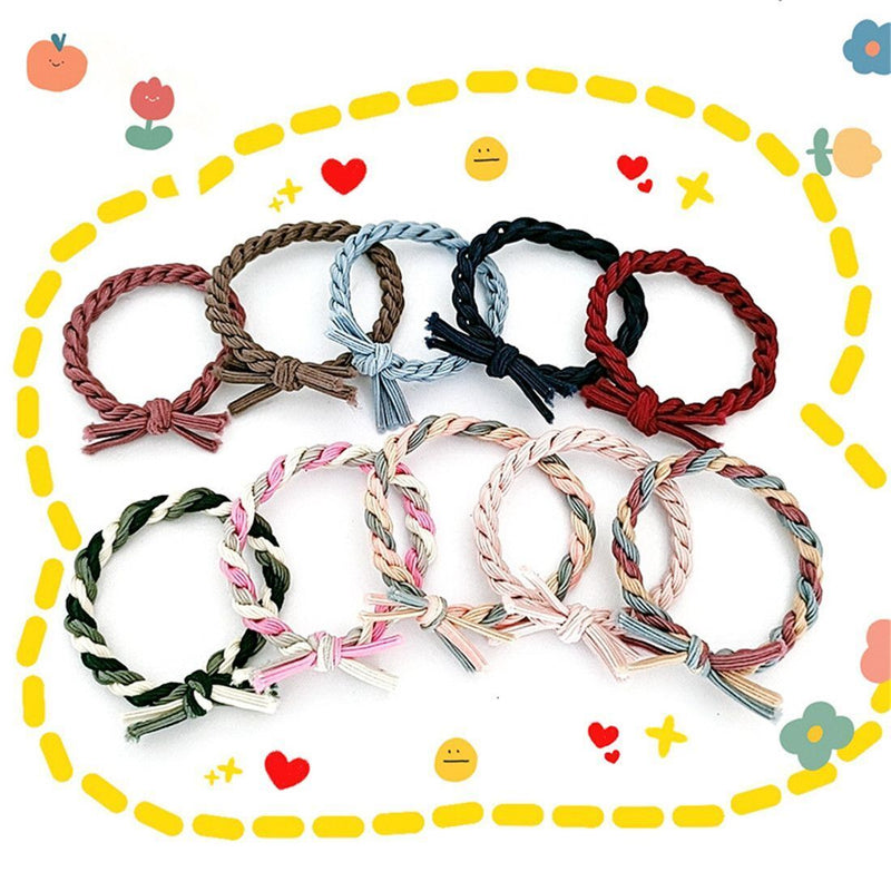 Women Girl Hair Accessories Hair Ring Hand-woven High Elastic Hair Tie Rope