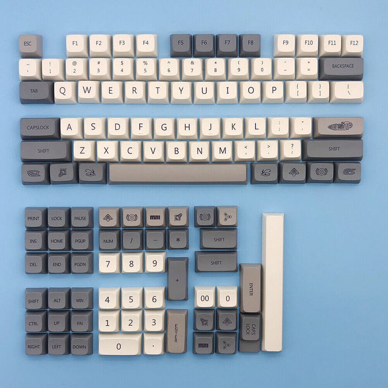126pcs Universal Mechanical Keyboard Keycaps XDA Height (Revelation Rocket)