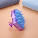Silicone Shampoo Scalp Massage Brush Shower Body Massager Brushes (Purple)