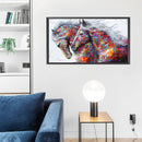 Galloping Horse Oil Paint By Numbers Kits Canvas DIY Hand Painted Wall Picture