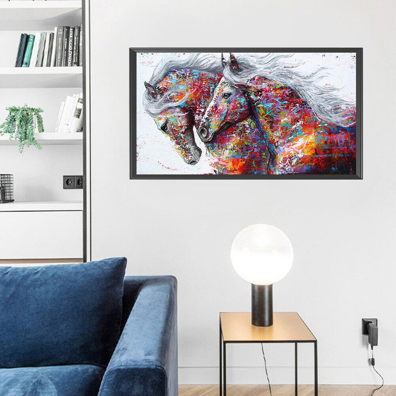 Galloping Horse Oil Paint By Numbers Kits Canvas DIY Hand Painted Wall Picture