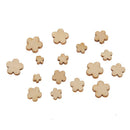 100pcs Mix Size Wooden Plum Blossoms Flowers Buttons DIY Sewing Scrapbook Decor