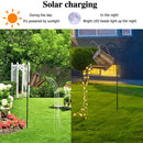 LED Shower Solar Light String Waterproof Yard Art Light (With Support A) Newly