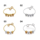 Coil Creativity Rotate Freely Fidget Beads Rings Beaded Jewelry Anxiety Ring