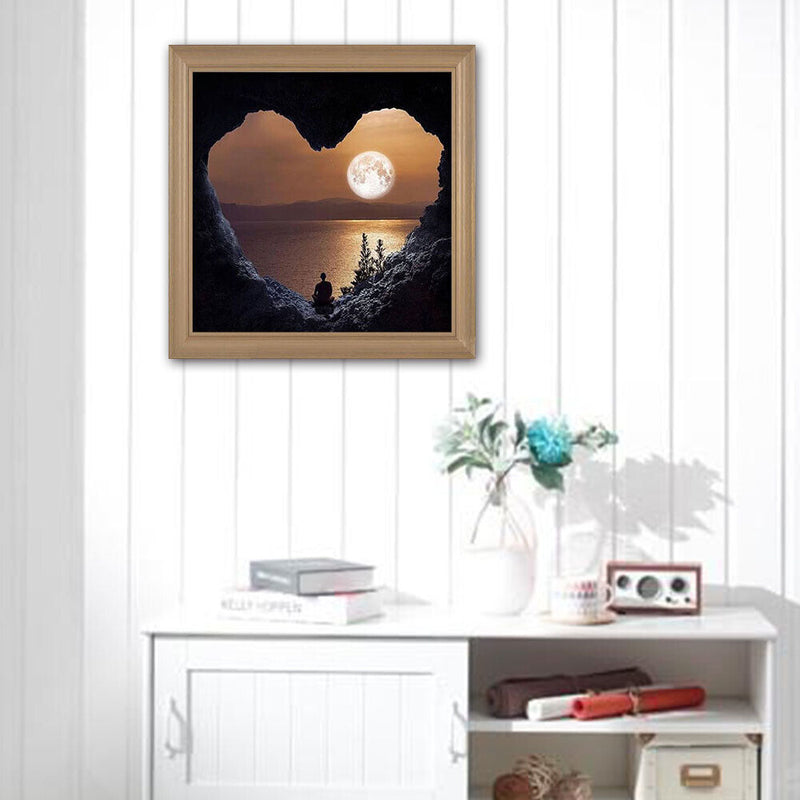 5D DIY Full Drill Diamond Painting Heart Mountain Cross Stitch Embroidery Kit