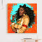 DIY Diamond Painting Cute Hairstyle Girl Full Round Rhinestone Art Picture