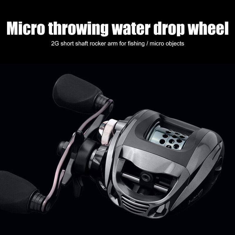 #A 8kg Max Drag 7.2/1 Low Profile Baitcasting Fishing Reel Metal Line Cup Wheel