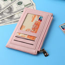 Women Fashion Multi-slot Card Case Ladies Casual PU Leather Mini Purse Wallet