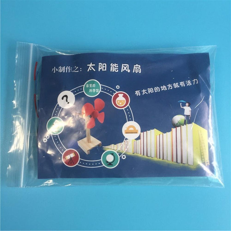 DIY Wood Rotating Solar Fan Experiments Assembling Educational Toys Gifts