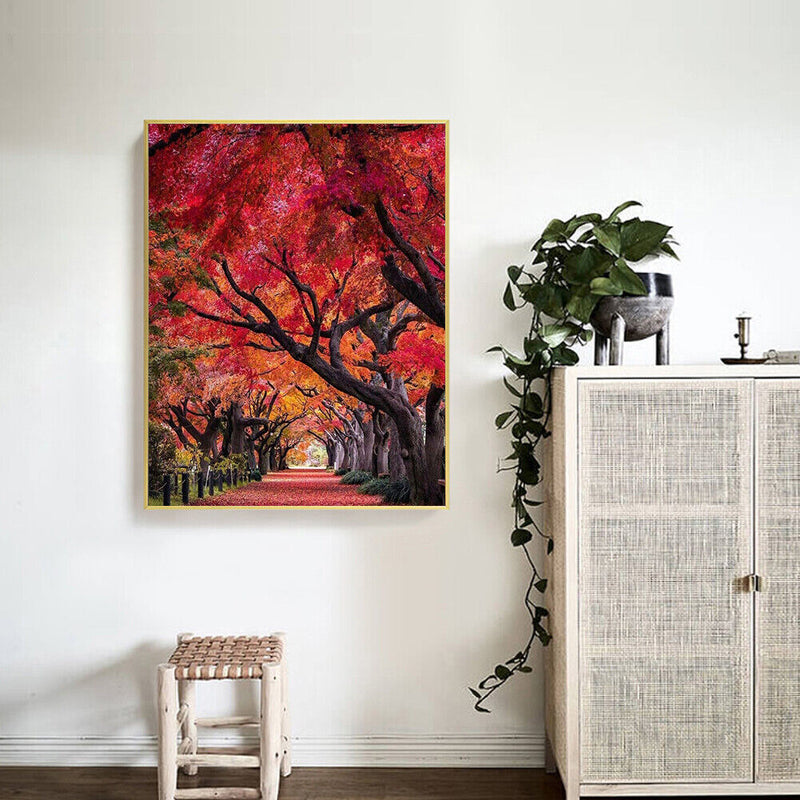Path Scene Drawing Frameless DIY Oil Paint by Numbers Canvas Home Decor Kit