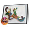 Special-shaped diamond flowers and plants series home decoration