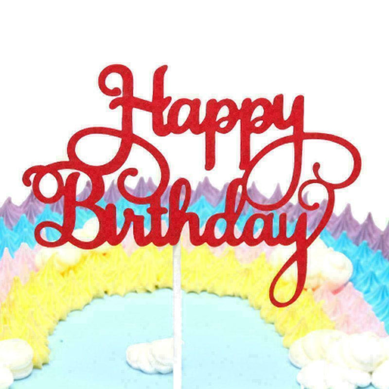Kid Happy Birthday Cake Plugin Glitter Calligraphy hot Decor Home Bling G1A3