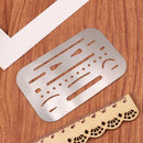 Stainless Steel Erasing Shield Hollow Out Drawing Drafting Rulers Tool