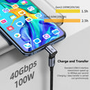 PD 100W Type-C Adapter Aluminum Alloy USB4.0 40gbps High-speed for Thunderbolt 4