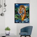 Full Round Drill DIY Diamond Painting 5D Rhinestone Butterfly Tiger Drawing Kit