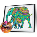 5D DIY Diamond Painting Elephant Special Shaped Full Drill Mosaic Art Decor