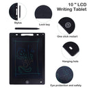 LCD Writing Tablet 10 inch Colorful Drawing Doodle Board Toys (C Black)