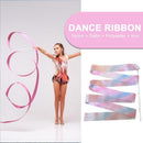 Flashing Glitter Dance Ribbon Gymnastics Ballet Twirling Stick (2m White)