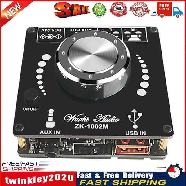 ZK-1002M 2x100W Bluetooth-compatible Digital HIFI Audio Power Amp Board Newly