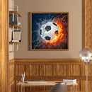 5D DIY Football Flame Full Square Diamond Painting Kits Wall Art Living Room Set
