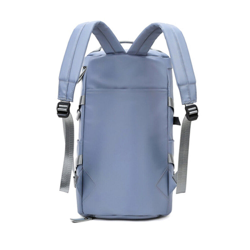 Unisex Backpack Travel Sports Compartment Gym Fitness Camping Bag (Blue) Newly