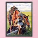 Full Cross Stitch Western Knight Kit Cotton 3 Beaches Stamped Artwork Home Decor