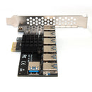 EUX1070 PCI-E 1x 1 to 7 Multiplier for Mining PCI Express USB3.0 Expansion Card