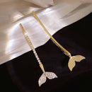 Rhinestone Hair Clip Women Girl Fishtail Shiny Hairpins Korean Crystal Bars