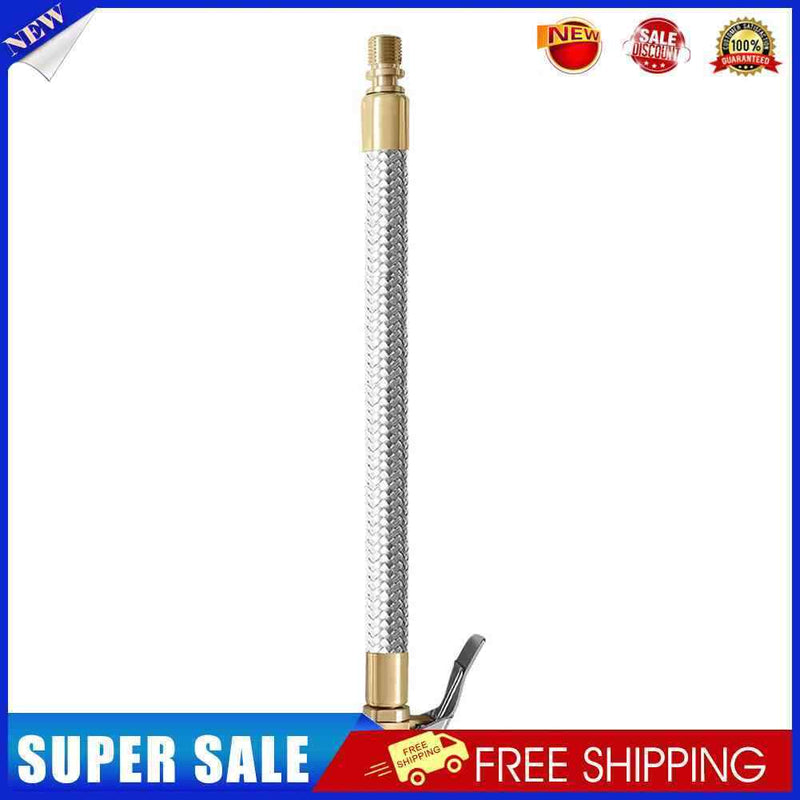 Motorcycle Bike Tire Inflator Hose Air Chuck Tube Stainless Steel (60cm)