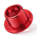 M18 MTB Bike Crank Cover Screw Cap Aluminum Alloy Crankset Fitting (Red) Newly