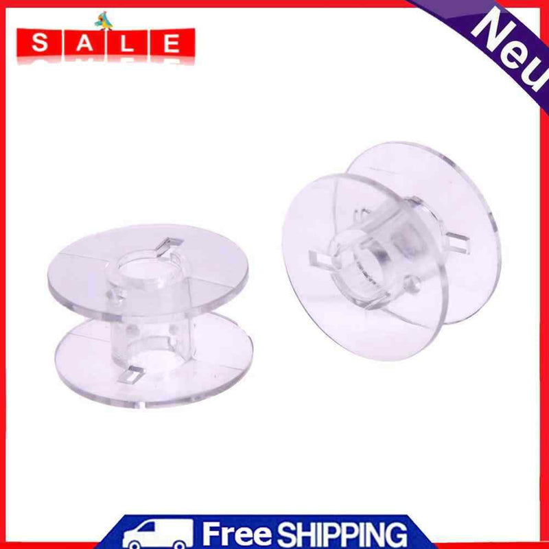 50pcs Empty Coils Plastic Transparent Sewing Machine Coils Sewing Thread