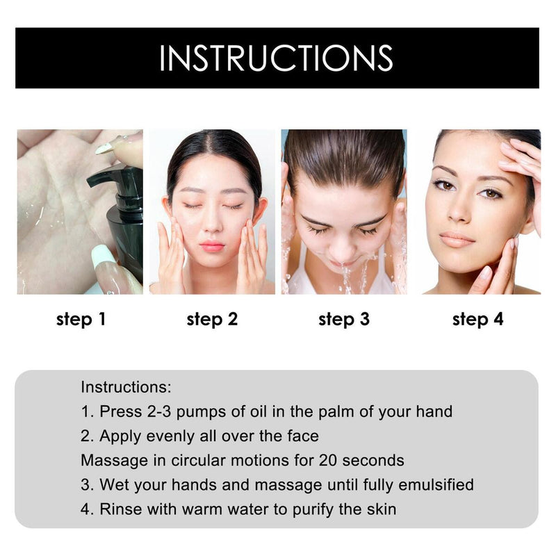 Plant Cleansing Oil Face Makeup Remover Grapeseed Oils Gentle Clean Blackhead