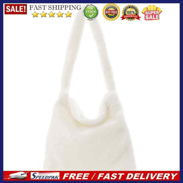 Women Soft Warm Plush Handbags Fluffy Underarm Bags Retro Evening Handbags