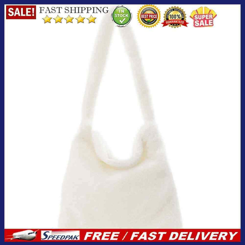 Women Soft Warm Plush Handbags Fluffy Underarm Bags Retro Evening Handbags