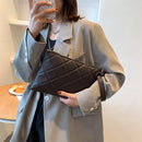 Party Evening Lattice Envelope Bag Women Pure Color Leather Large Capacity Pouch
