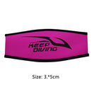 Neoprene Scuba Diving Cover Head Strap Hair Band Strap (Rose Red Black) Newly